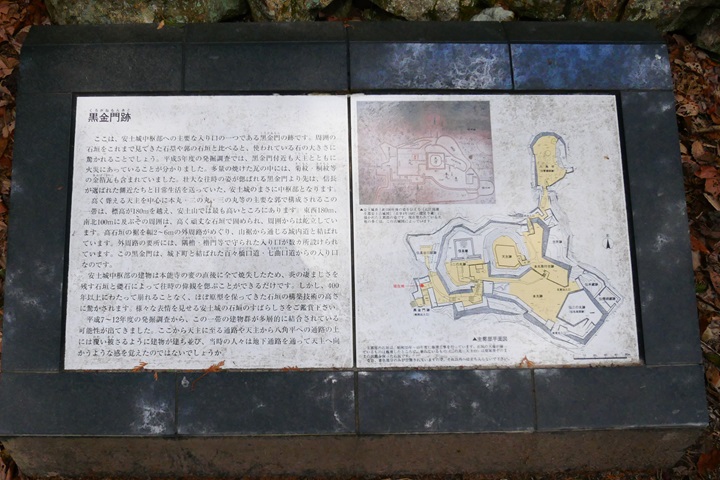 黒金門説明板