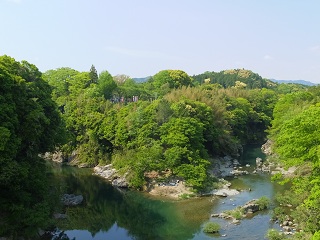 長篠城遠景